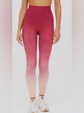 The Upside small Ombre High-Waist Seamless Leggings - Rose to Blush